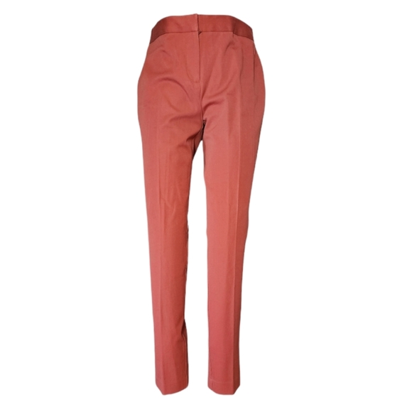 Metaphor Terracotta Straight Leg Cotton Blend Trousers Slacks, Size 6 - Picture 2 of 9